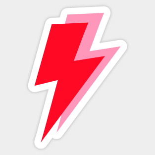 Red and Pink Double Lightning Sticker